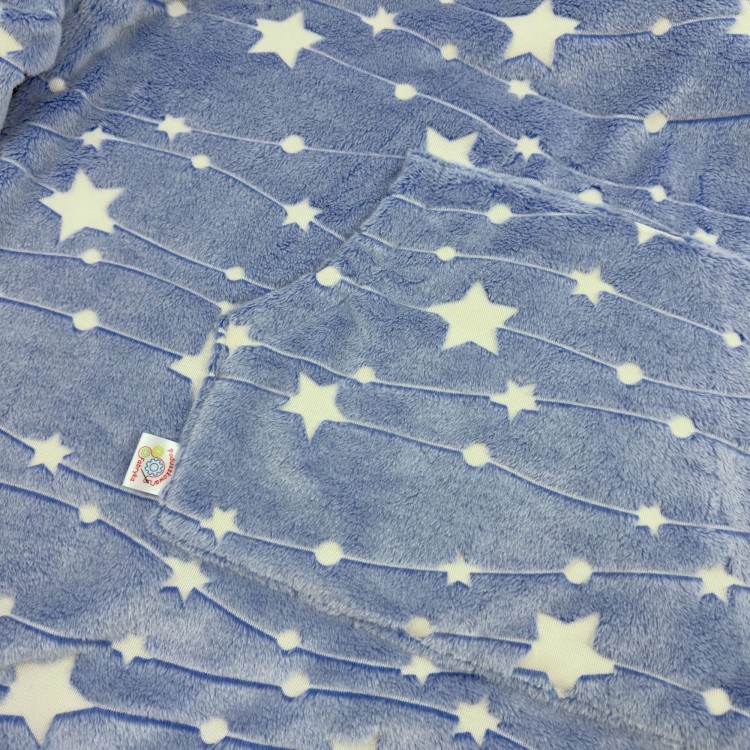 Miękka bluza-koc z kieszenią dla dorosłych – tkaniny świecące w ciemności do wyboru