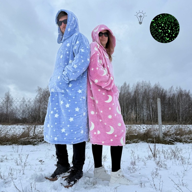 Kocobluza dla dorosłych – świecący materiał, różne wzory i rozmiary