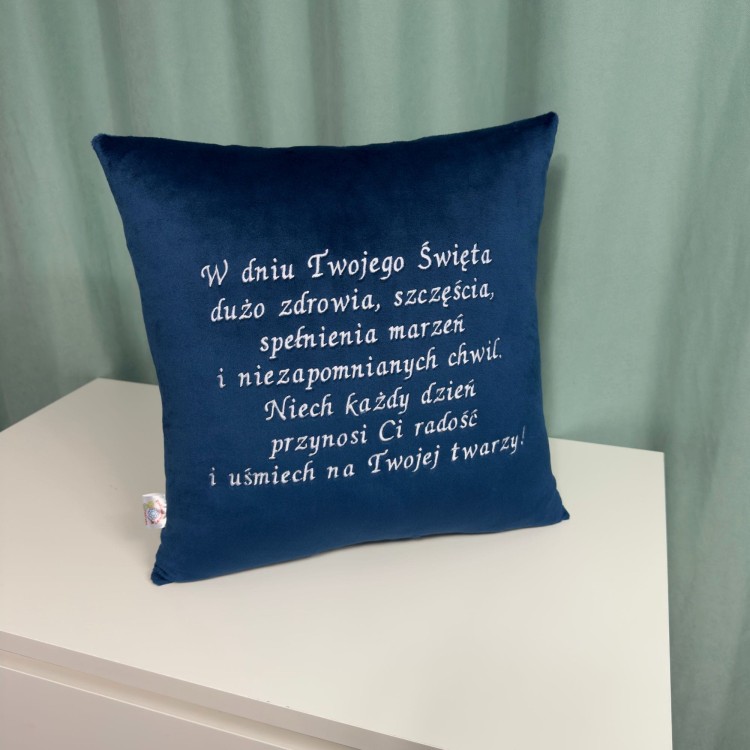 Poduszka z napisem