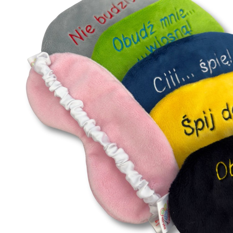 Personalizowana opaska na oczy z napisem