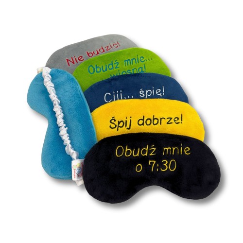 Opaska na oczy z napisem personalizowana