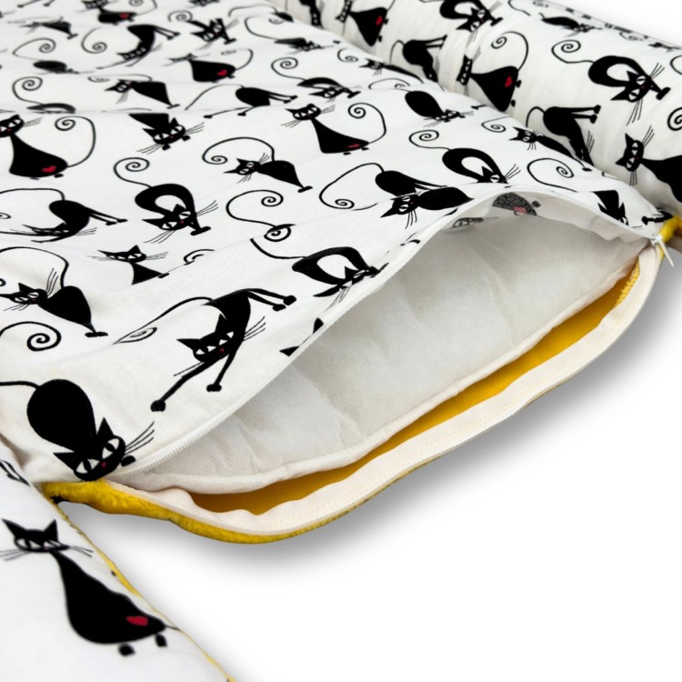 kokon niemowlęcy żółty z 2 wkładami w zestawie