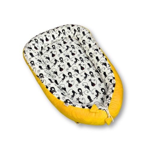 żółty kokon dla noworodka przytulne gniazdko