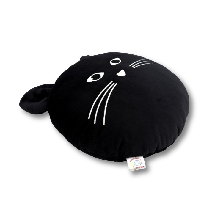 Poduszka kot z haftem świecącym w nocy