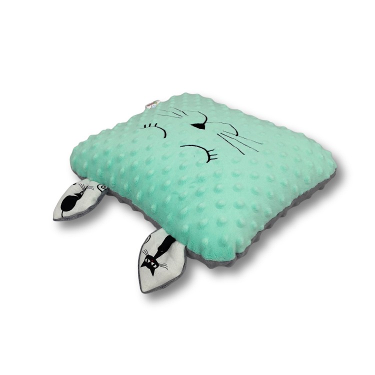 Poduszka kot z uszami – możliwość wyboru koloru przodu i tyłu