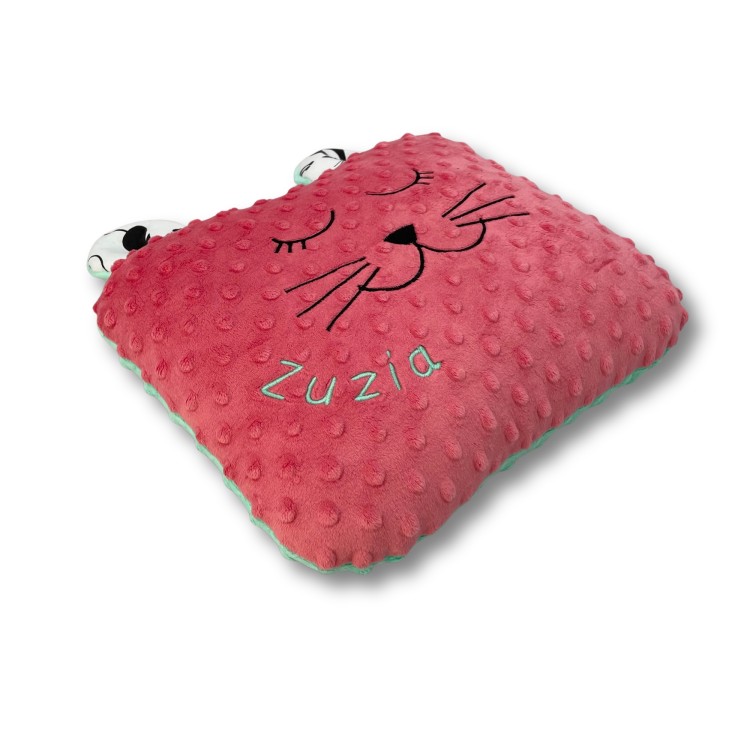 Poduszka kot z uszami – ręcznie szyta poduszka dekoracyjna