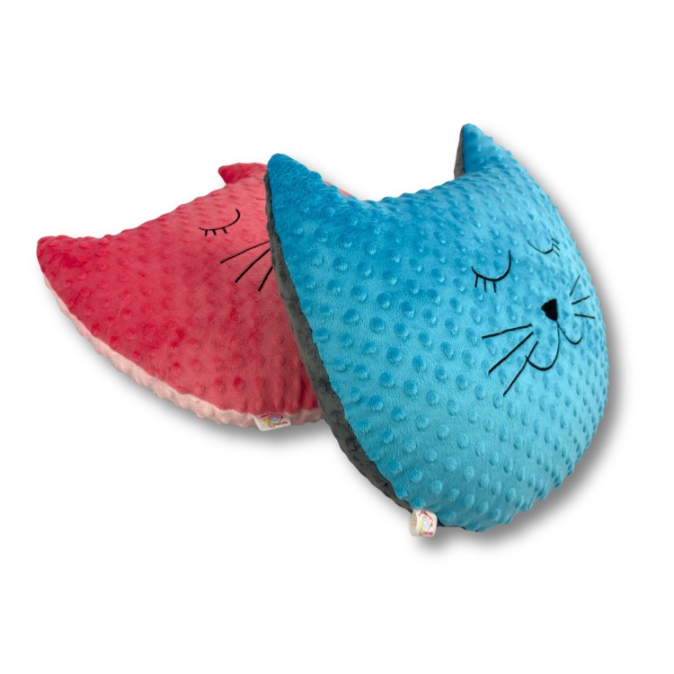 Poduszka kot duży z haftem pyszczka