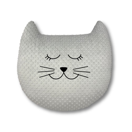 Poduszka kot XXL z haftem pyszczka – duża poduszka dekoracyjna